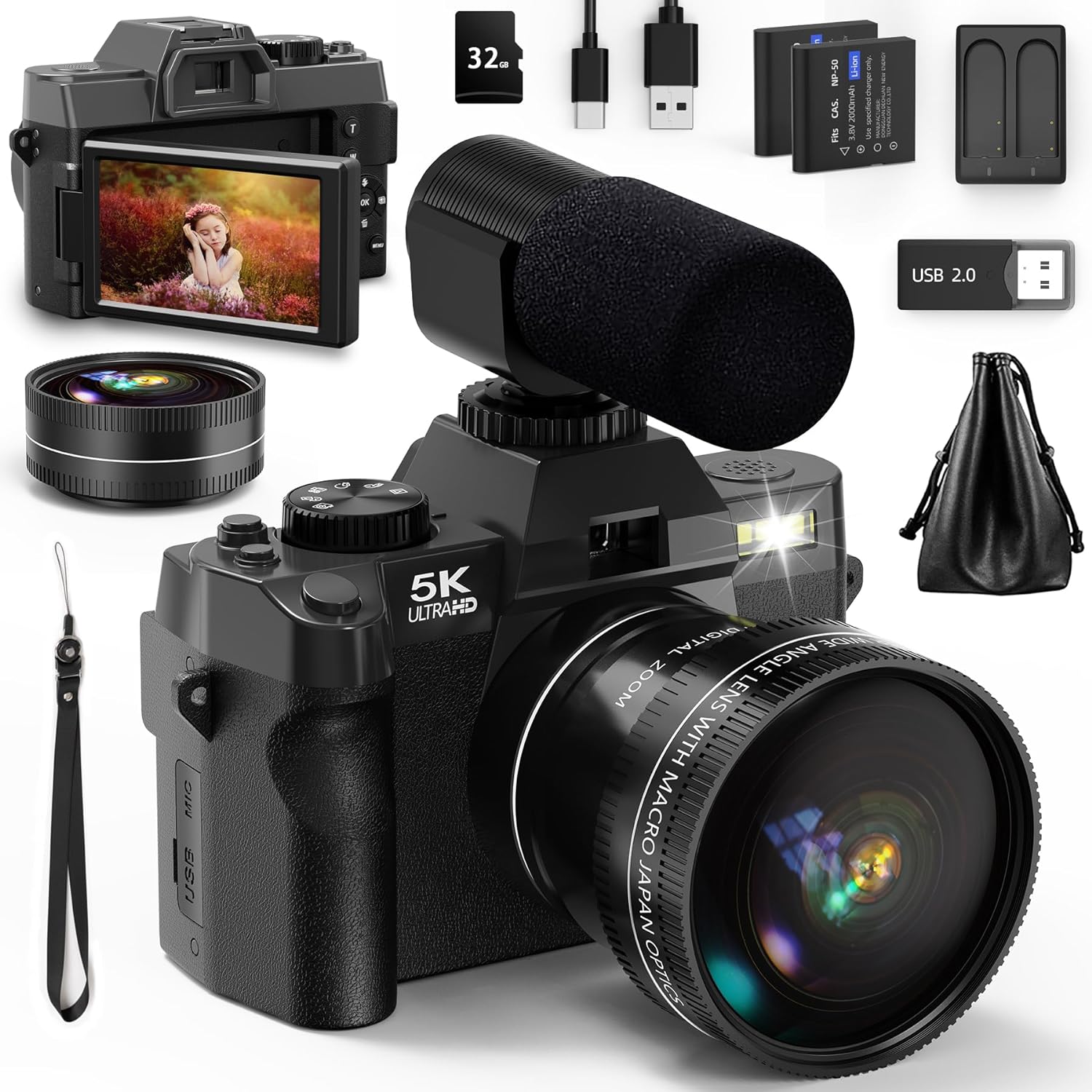 Japanese Lifestyle Video - NBD 5K&48MP Digital Camera with 52mm
