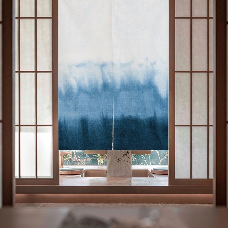 Shibori Tie Dye - Indigo Japanese Door Curtain Shibori Tie