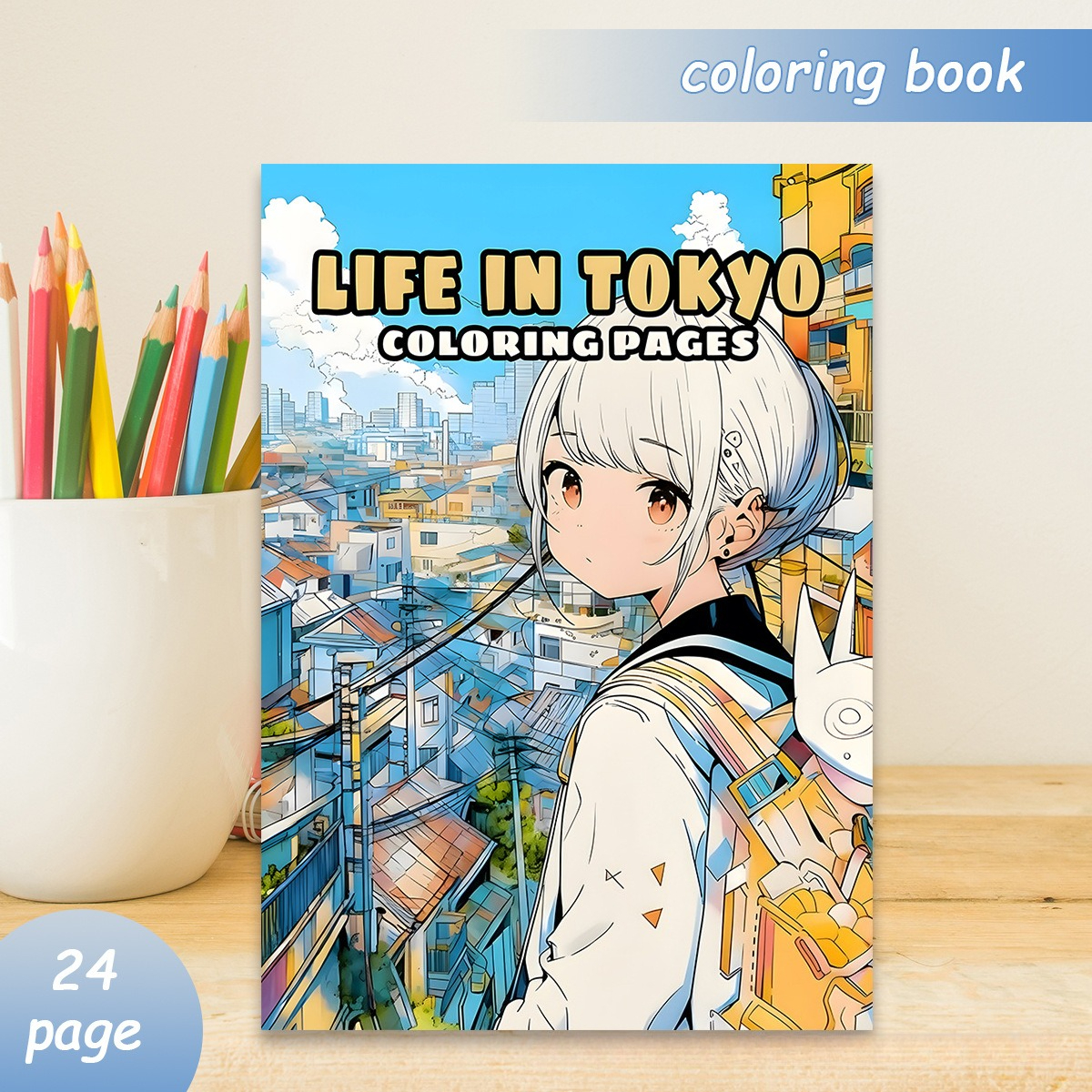 Life in Tokyo Coloring Book 24 - Japanese Lifestyle Book review and price