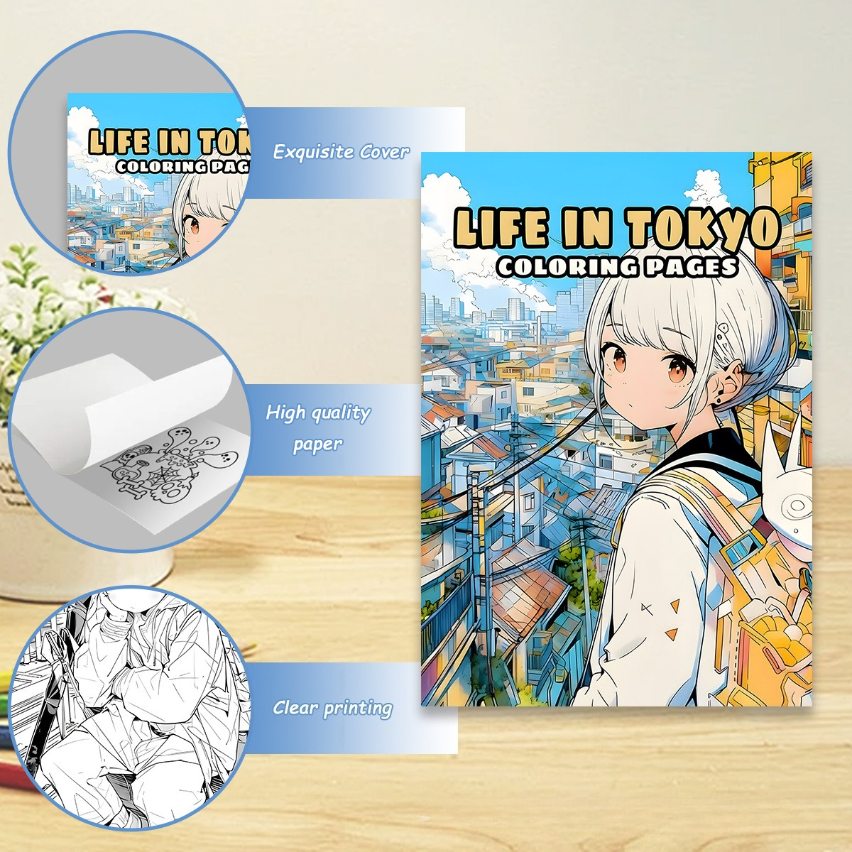 Life in Tokyo Coloring Book 24 - Japanese Lifestyle Book review and price