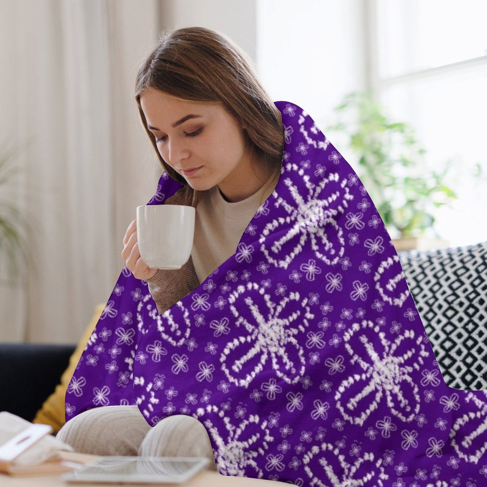 Modern Indigo Tie Dye Floral S - Shibori Tie Dye review and price