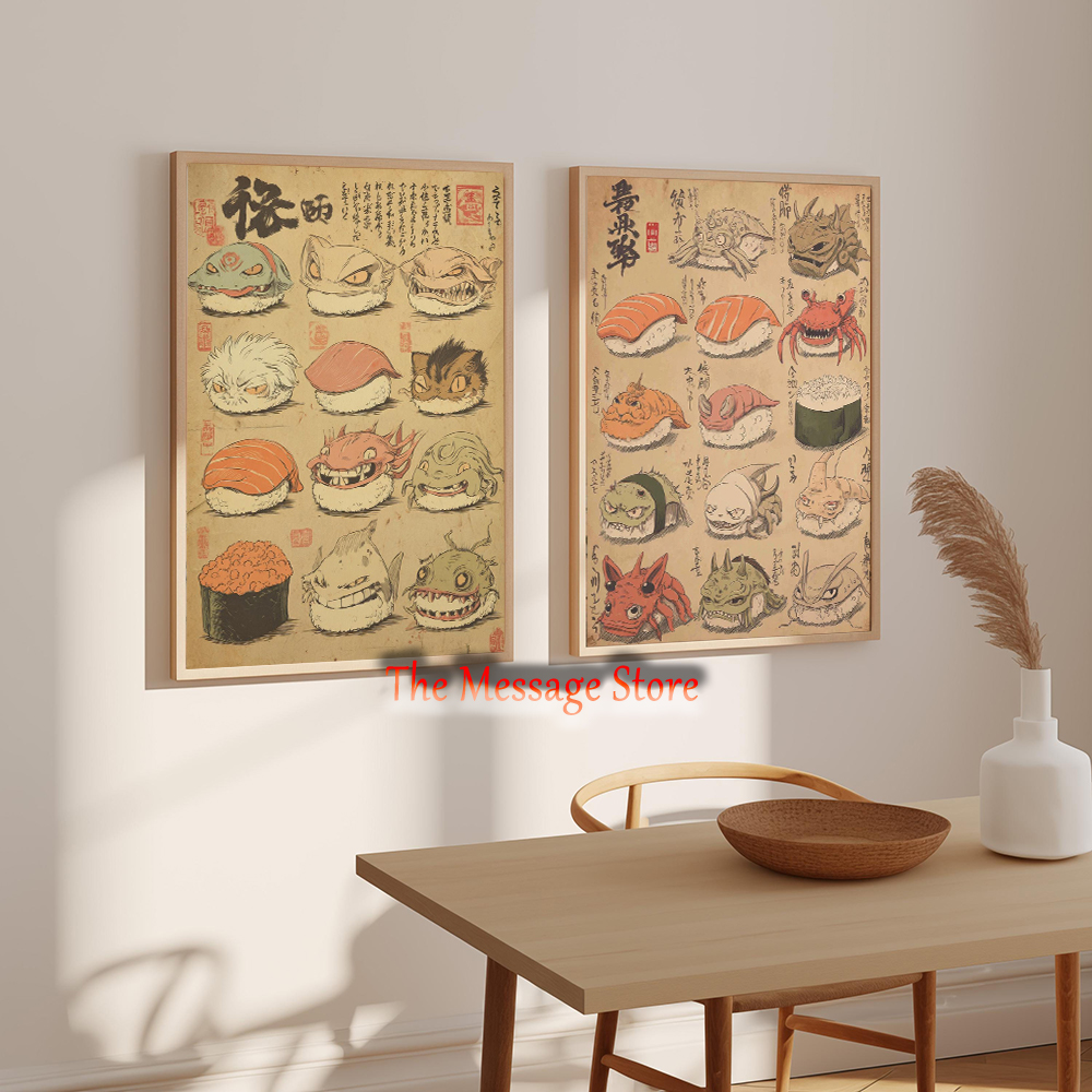 Japanese Sushi Monster Art Yok - Japanese Lifestyle And Food review and price