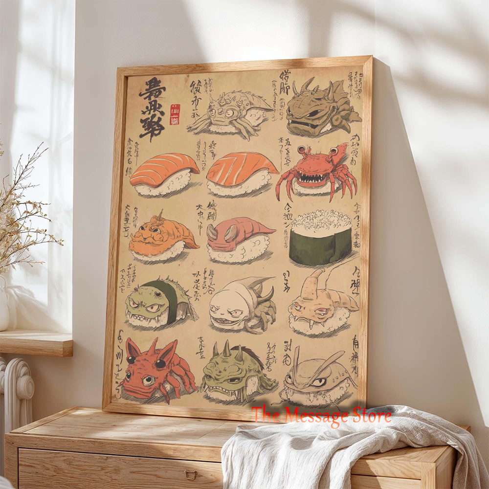 Japanese Sushi Monster Art Yok - Japanese Lifestyle And Food review and price