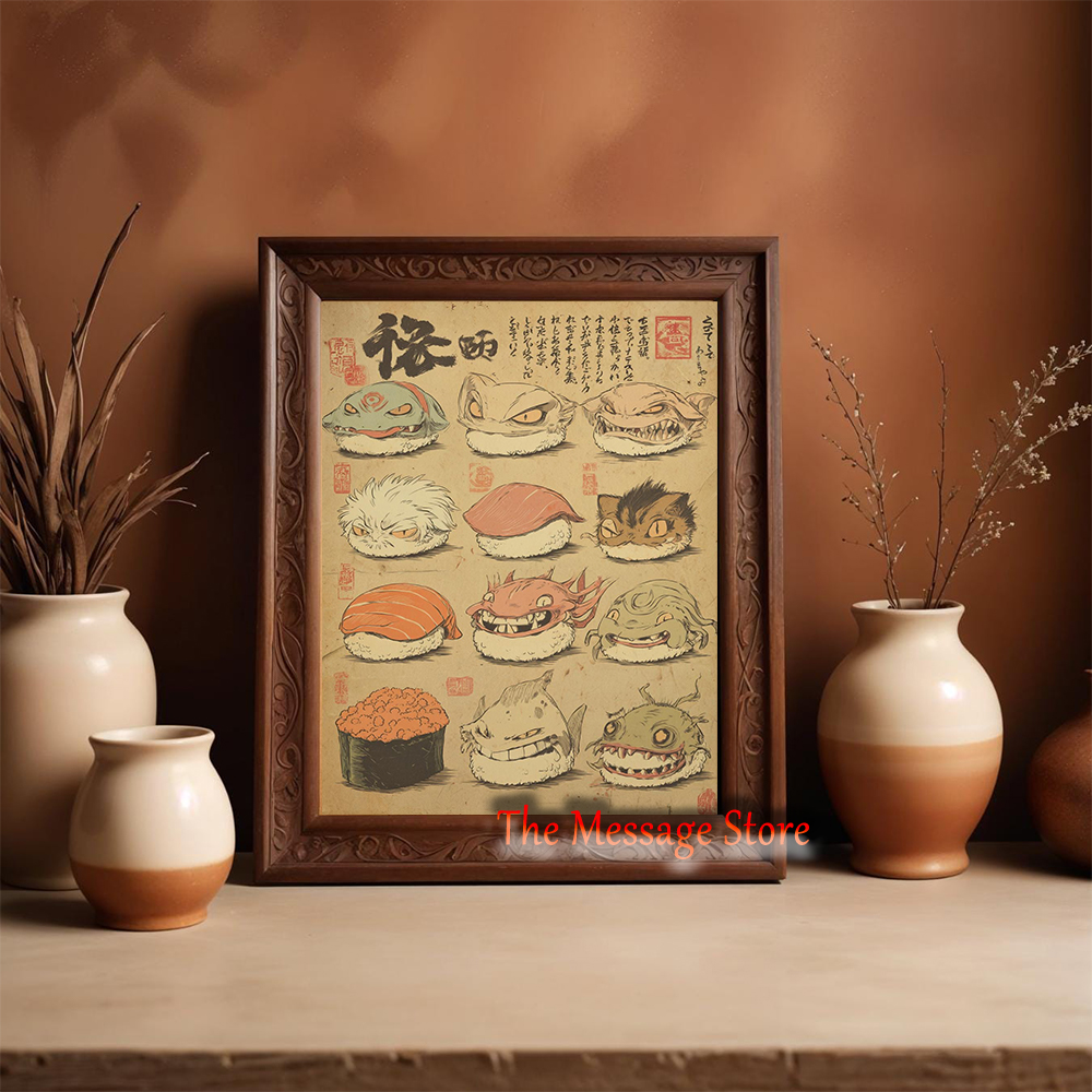 Japanese Sushi Monster Art Yok - Japanese Lifestyle And Food review and price