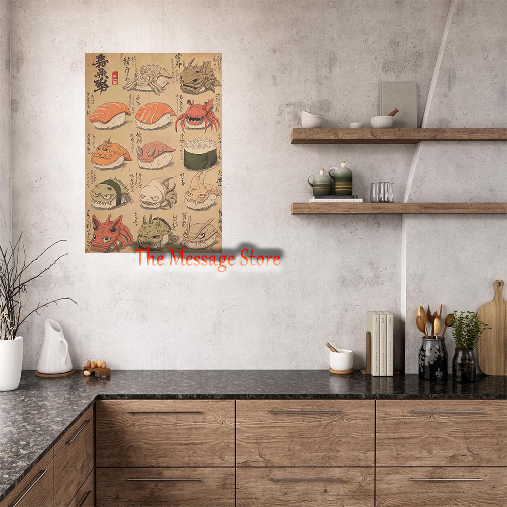 Japanese Sushi Monster Art Yok - Japanese Lifestyle And Food review and price