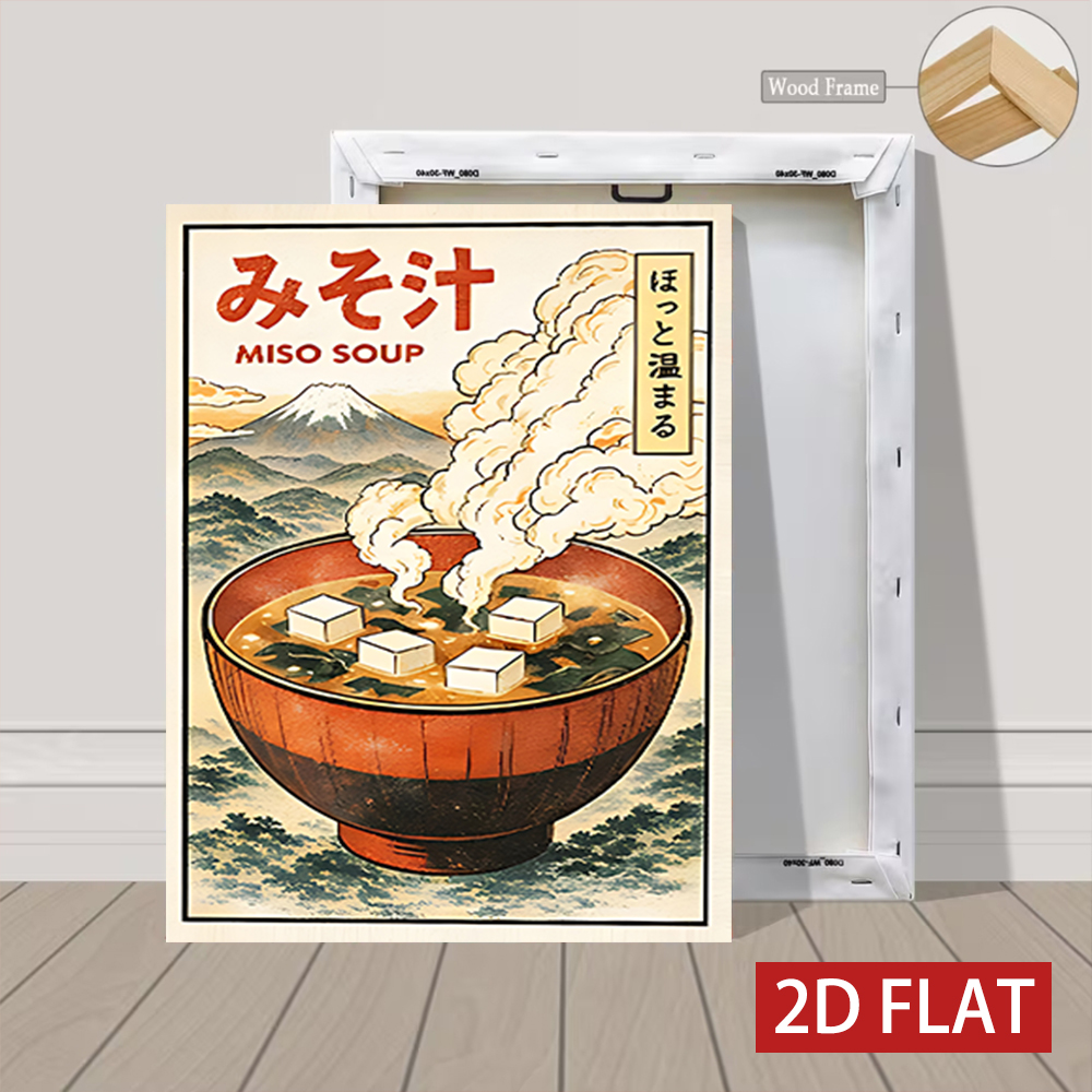 3 Counts Wooden Framed Canvas  - Japanese Lifestyle And Food review and price