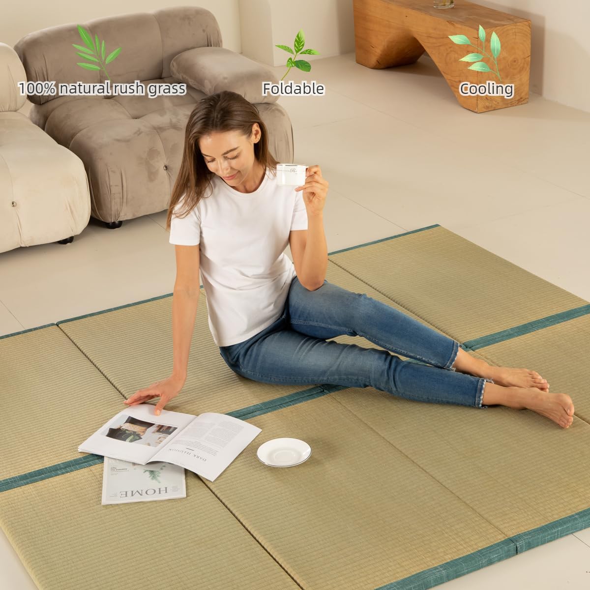 Japanese Floor Mattress Foldab - Tatami Mat Rush review and price