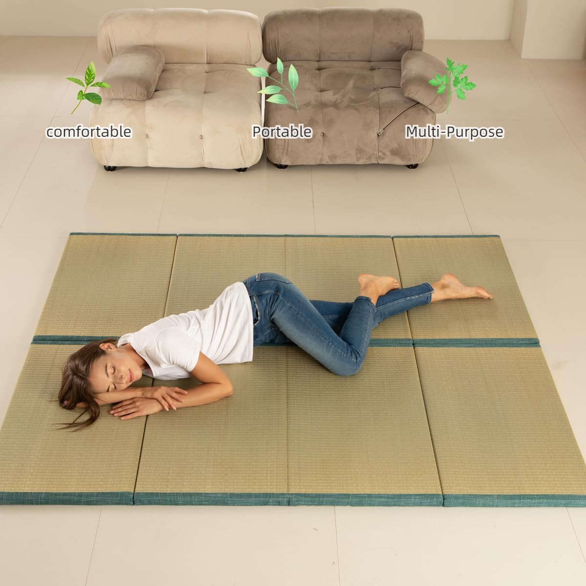 Japanese Floor Mattress Foldab - Tatami Mat Rush review and price
