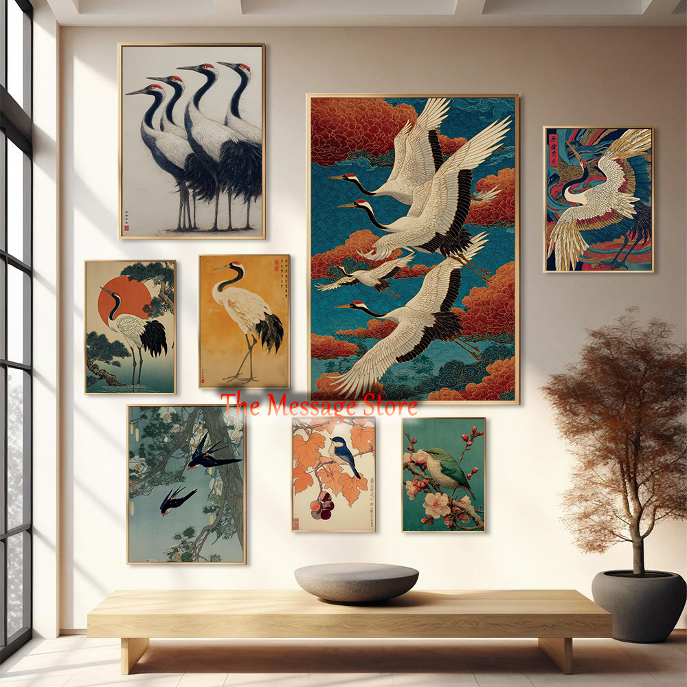 Traditional Nature Crane Birds - Japanese Lifestyle And Traditions review and price