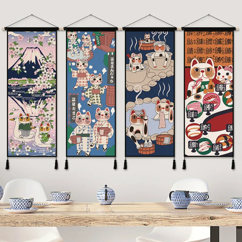 Japanese Lucky Cat Cloth Art A - Japanese Restaurant Lifestyle review and price