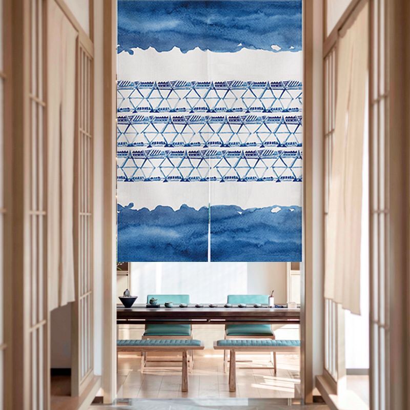 Indigo Japanese Door Curtain S - Shibori Tie Dye review and price