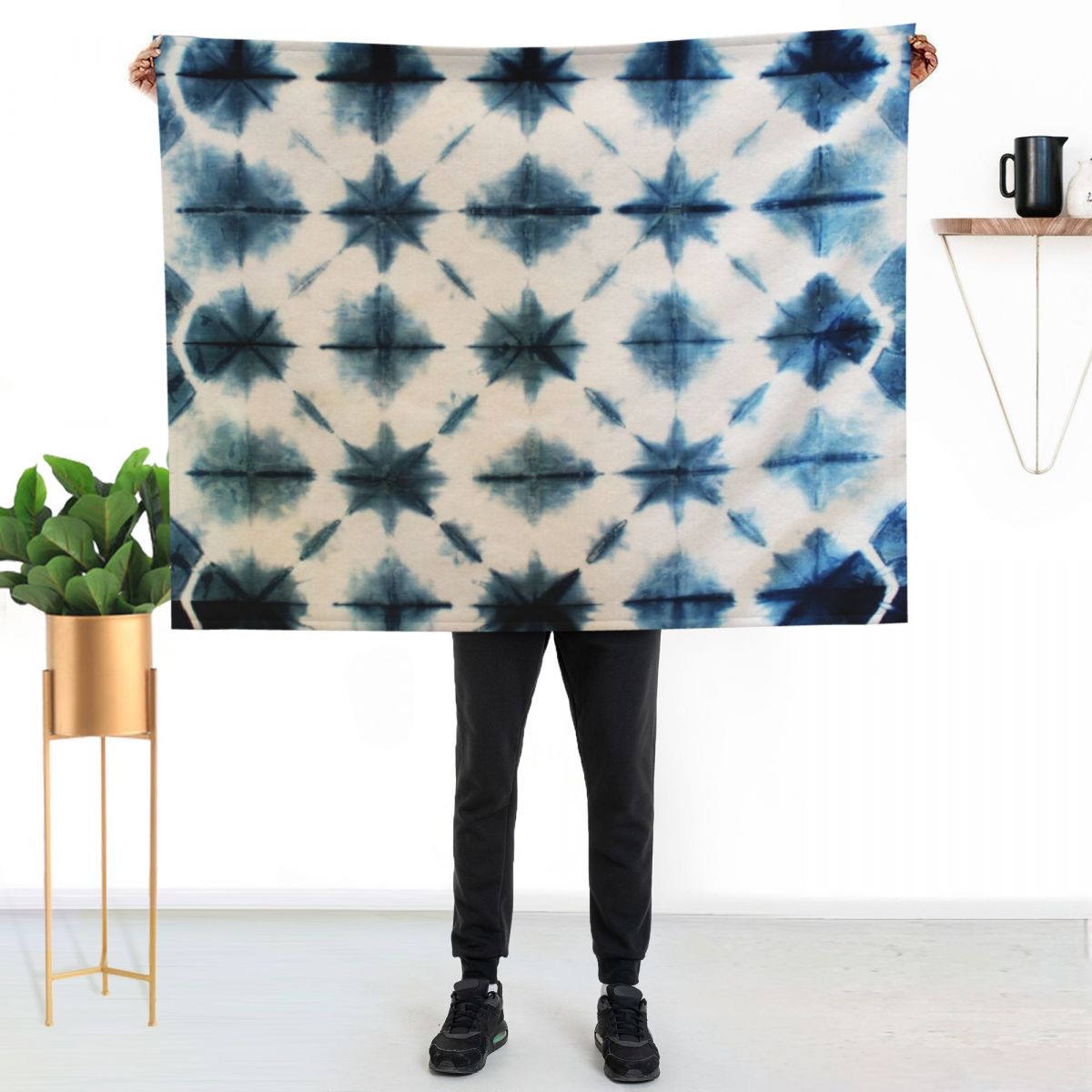 Shibori Tie Dye, Indigo Throw  - Shibori Tie Dye review and price