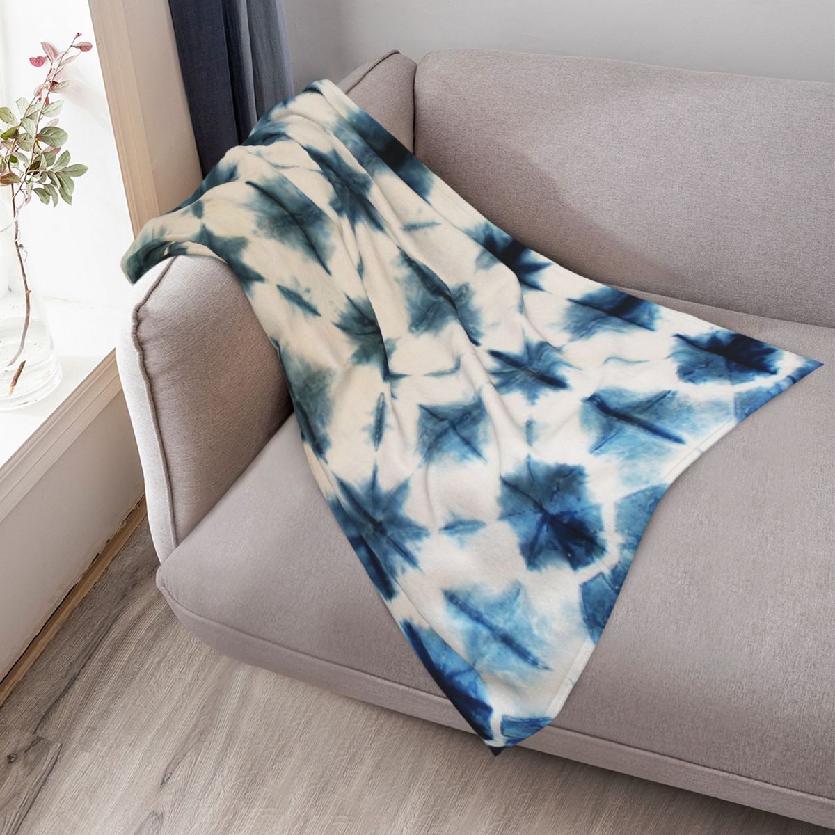 Shibori Tie Dye, Indigo Throw  - Shibori Tie Dye review and price