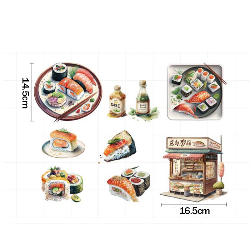 Japanese Food Sushi Sticker 3D - Japanese Lifestyle And Food review and price